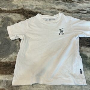Psycho Bunny Kids White Short Sleeve Tee 4t a few stains GUC